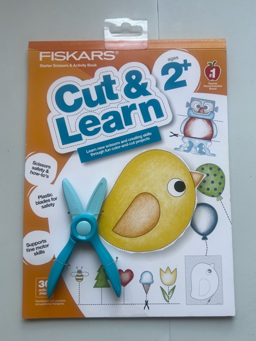 Fiskars Ages 2+ Cut and Learn Activity Book